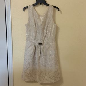 Ivory and Gold A-Line with POCKETS!